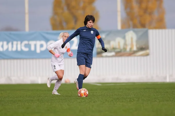 Kharkiv Ucrânia Novembro 2020 Jogo Futebol Feminino Zhitlobud Voshod Desporto — Fotografia de Stock