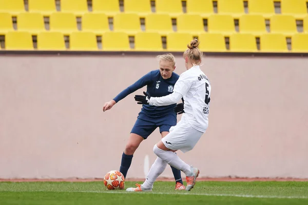 Kharkiv Ucrânia Novembro 2020 Jogo Futebol Feminino Zhitlobud Voshod Desporto — Fotografia de Stock