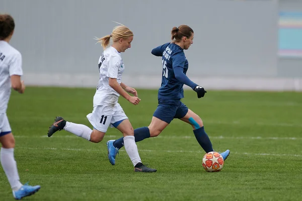 Kharkiv Ucrânia Novembro 2020 Jogo Futebol Feminino Zhitlobud Voshod Desporto — Fotografia de Stock