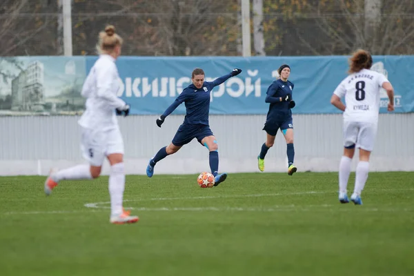 Kharkiv Ukraine Listopad 2020 Mecz Piłki Nożnej Kobiet Zhitlobud Voshod — Zdjęcie stockowe
