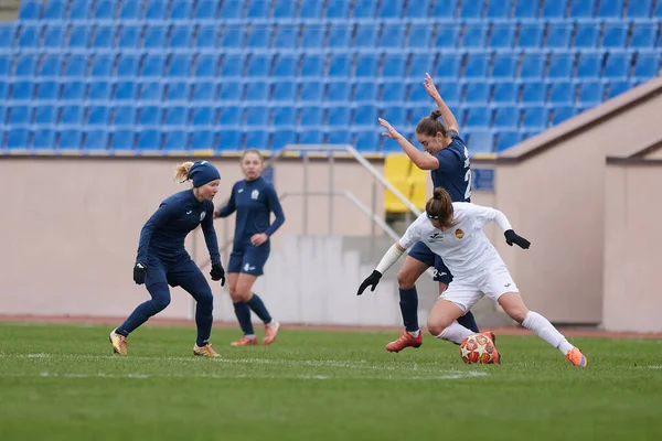 Kharkiv Ucrânia Novembro 2020 Jogo Futebol Feminino Zhitlobud Voshod Desporto — Fotografia de Stock