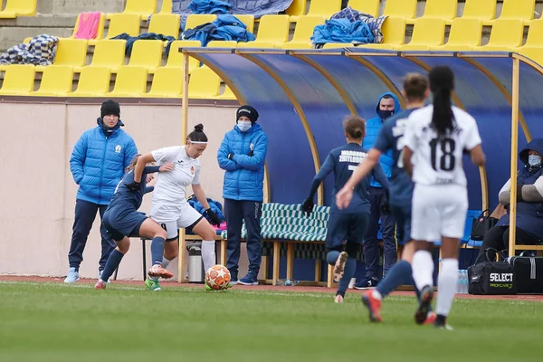 Kharkiv Ukraine Kasım 2020 Kadın Futbol Maçı Zhitlobud Voshod Tecrit — Stok fotoğraf