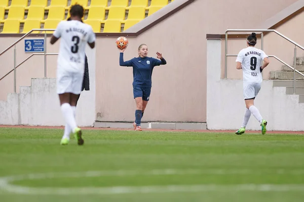 Kharkiv Ucrania Noviembre 2020 Partido Fútbol Femenino Zhitlobud Voshod Hay — Foto de Stock