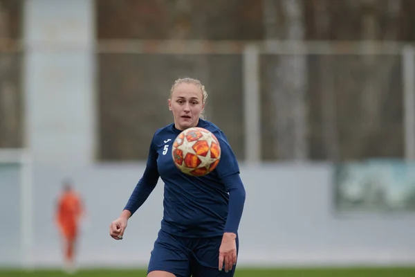 Kharkiv Ucrânia Novembro 2020 Jogo Futebol Feminino Zhitlobud Voshod Desporto — Fotografia de Stock