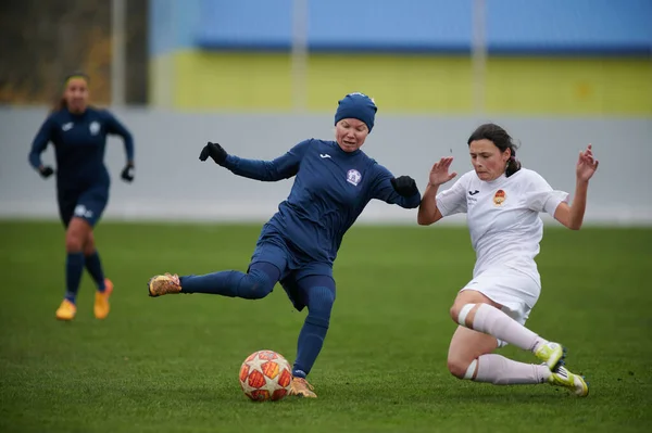 Kharkiv Ucraina Novembre 2020 Partita Calcio Femminile Zhitlobud Contro Voshod — Foto Stock