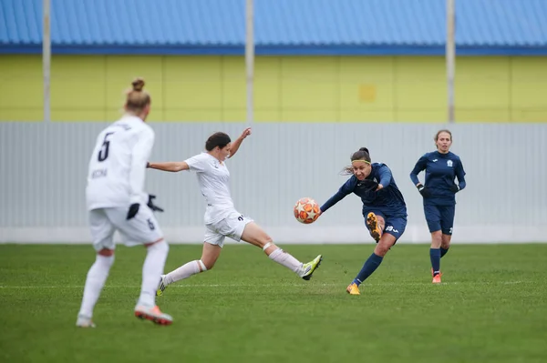 Kharkiv Ucrânia Novembro 2020 Jogo Futebol Feminino Zhitlobud Voshod Desporto — Fotografia de Stock