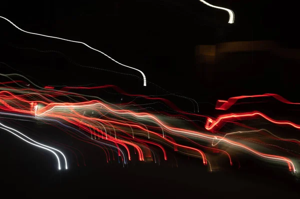 Prędkość Cyfrowych Świateł Ruchu Jasnoczerwony Biały Neon Świecący Szybko Poruszającymi — Zdjęcie stockowe