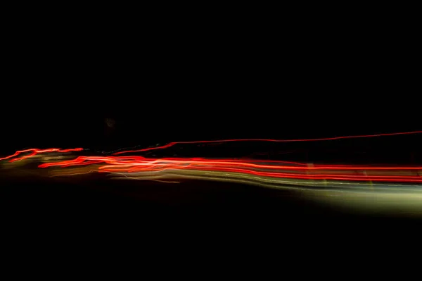 Velocidade Das Luzes Digitais Movimento Vermelho Brilhante Néon Branco Brilhando — Fotografia de Stock