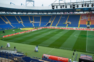KHARKIV, UKRAINE - 22 Mayıs 2019: OSC Metalist Stadyumu Etkileyici güzellikteki güzel manzara manzarası. 