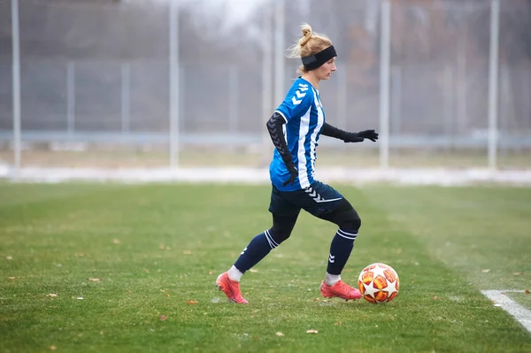 Kharkiv Ukraine November 2020 Fotbollsmatchen Ukrainska Fotbollsmatchen Ukraina Ligan Zhitlobud — Stockfoto