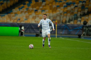 KYIV, UKRAINE - NOVEMBER 24, 2020: Oleksandr Karavaev UEFA Şampiyonlar Ligi G Grubu FC Dinamo Kyiv-FC Barcelon maçında