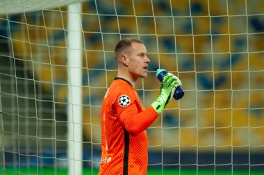 KYIV, UKRAINE - NOVEMBER 24, 2020: Marc-Andre ter Stegen UEFA Şampiyonlar Ligi G Grubu FC Dinamo Kyiv-FC Barcelon maçında