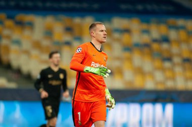 KYIV, UKRAINE - NOVEMBER 24, 2020: Marc-Andre ter Stegen UEFA Şampiyonlar Ligi G Grubu FC Dinamo Kyiv-FC Barcelon maçında