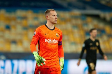 KYIV, UKRAINE - NOVEMBER 24, 2020: Marc-Andre ter Stegen UEFA Şampiyonlar Ligi G Grubu FC Dinamo Kyiv-FC Barcelon maçında