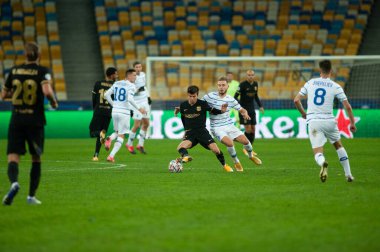 KYIV, UKRAINE - 24, 2020: Carles Alena UEFA Şampiyonlar Ligi G Grubu FC Dinamo Kyiv - FC Barcelon