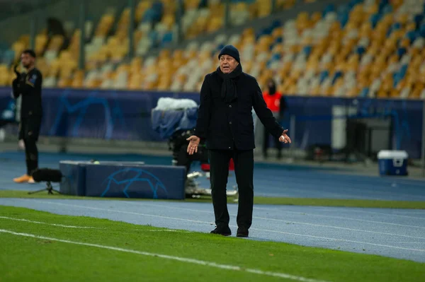 Kyiv Ukraine Listopad 2020 Mircea Lucescu Mecz Piłki Nożnej Grupy — Zdjęcie stockowe