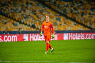 KYIV, UKRAINE - NOVEMBER 24, 2020: Marc-Andre ter Stegen UEFA Şampiyonlar Ligi G Grubu FC Dinamo Kyiv-FC Barcelon maçında
