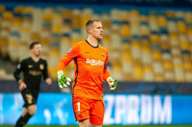 KYIV, UKRAINE - NOVEMBER 24, 2020: Marc-Andre ter Stegen UEFA Şampiyonlar Ligi G Grubu FC Dinamo Kyiv-FC Barcelon maçında