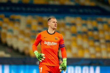 KYIV, UKRAINE - NOVEMBER 24, 2020: Marc-Andre ter Stegen UEFA Şampiyonlar Ligi G Grubu FC Dinamo Kyiv-FC Barcelon maçında