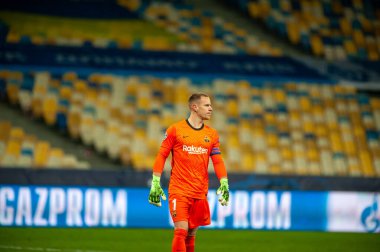 KYIV, UKRAINE - NOVEMBER 24, 2020: Marc-Andre ter Stegen UEFA Şampiyonlar Ligi G Grubu FC Dinamo Kyiv-FC Barcelon maçında