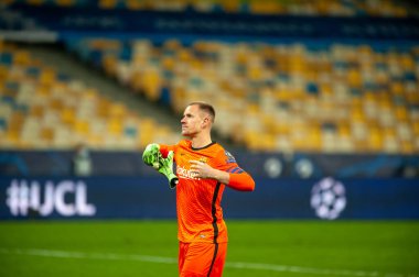 KYIV, UKRAINE - NOVEMBER 24, 2020: Marc-Andre ter Stegen UEFA Şampiyonlar Ligi G Grubu FC Dinamo Kyiv-FC Barcelon maçında