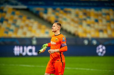 KYIV, UKRAINE - NOVEMBER 24, 2020: Marc-Andre ter Stegen UEFA Şampiyonlar Ligi G Grubu FC Dinamo Kyiv-FC Barcelon maçında