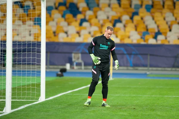 Kyiv Ukraine November 2020 Marc Andre Ter Stegen Tijdens Voetbalwedstrijd — Stockfoto