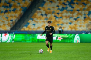 KYIV, UKRAINE - NOVEMBER 24, 2020: Philippe Coutinho UEFA Şampiyonlar Ligi G Grubu FC Dinamo Kyiv - FC Barcelona