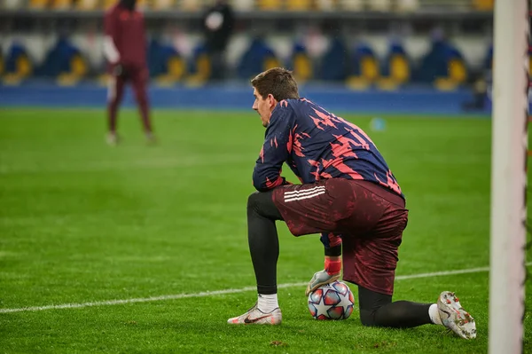 Kyiv Ukraine December 2020 Thibaut Courtois Fotbollsmatchen Grupp Uefa Champions — Stockfoto