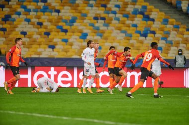 KYIV, UKRAINE - 1 Aralık 2020: Luka Modric. UEFA Şampiyonlar Ligi B Grubunun futbol maçı FC Shakhtar Donetsk - Real Madrid FC 