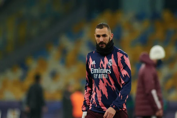 Kyiv Ucraina Dicembre 2020 Karim Benzema Partita Calcio Del Gruppo — Foto Stock