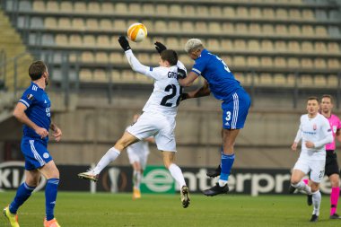 ZAPORIZHZHIA, UKRAINE - 03 Aralık 2020: UEFA Avrupa Ligi G Grubu FC Zorya Luhansk - Leicester City FC