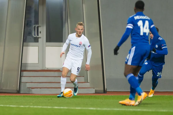 Zaporizhzhia Ukraine December 2020 Andrejs Ciganiks Football Match Group Uefa — Stock Photo, Image