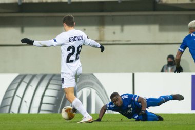 ZAPORIZHZHIA, UKRAINE - 03 Aralık 2020: UEFA Avrupa Ligi G Grubu FC Zorya Luhansk - Leicester City FC