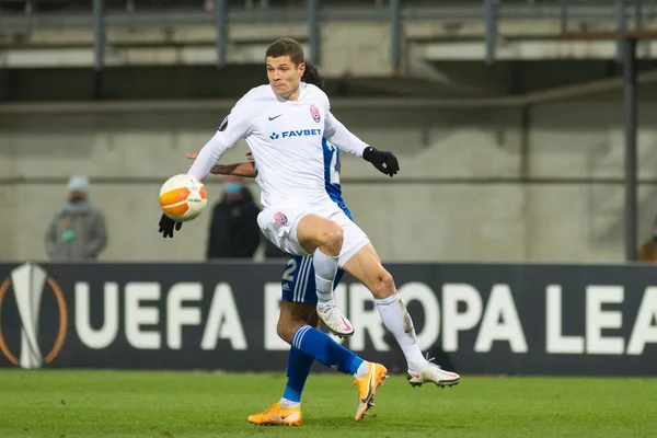 Zaporizhzhia Ukraine December 2020 Artem Gromov Fotbollsmatchen Mellan Grupp Uefa — Stockfoto