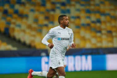 KYIV, UKRAINE - NOVEMBER 3, 2020: UEFA Şampiyonlar Ligi B Grubu FC Shakhtar - Borussia Monchengladbac maçında Alassane Plea