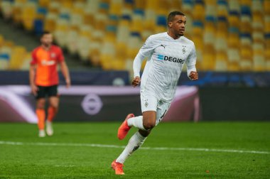 KYIV, UKRAINE - NOVEMBER 3, 2020: UEFA Şampiyonlar Ligi B Grubu FC Shakhtar - Borussia Monchengladbac maçında Alassane Plea