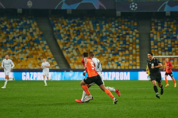 Kyiv Ukraine Novembro 2020 Davit Khocholava Alassane Plea Durante Jogo — Fotografia de Stock