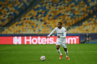 KYIV, UKRAINE - NOVEMBER 3, 2020: Marcus Thuram UEFA Şampiyonlar Ligi B Grubu FC Shakhtar - Borussia Monchengladbac maçında