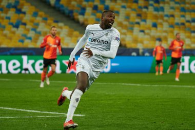 KYIV, UKRAINE - NOVEMBER 3, 2020: Marcus Thuram UEFA Şampiyonlar Ligi B Grubu FC Shakhtar - Borussia Monchengladbac maçında