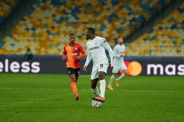 KYIV, UKRAINE - NOVEMBER 3, 2020: Marcus Thuram UEFA Şampiyonlar Ligi B Grubu FC Shakhtar - Borussia Monchengladbac maçında