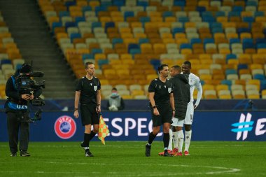 KYIV, UKRAINE - NOVEMBER 3, 2020: Marcus Thuram UEFA Şampiyonlar Ligi B Grubu FC Shakhtar - Borussia Monchengladbac maçında