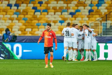KYIV, UKRAINE - 3 Kasım 2020 UEFA Şampiyonlar Ligi B Grubu FC Shakhtar-Borussia Monchengladbac futbol karşılaşmasında Süleyman Malikânesi