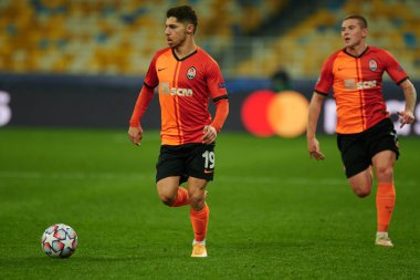 KYIV, UKRAINE - 3 Kasım 2020 UEFA Şampiyonlar Ligi B Grubu FC Shakhtar-Borussia Monchengladbac futbol karşılaşmasında Süleyman Malikânesi