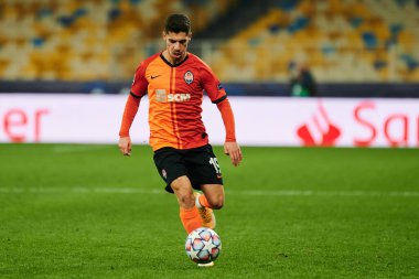 KYIV, UKRAINE - 3 Kasım 2020 UEFA Şampiyonlar Ligi B Grubu FC Shakhtar-Borussia Monchengladbac futbol karşılaşmasında Süleyman Malikânesi