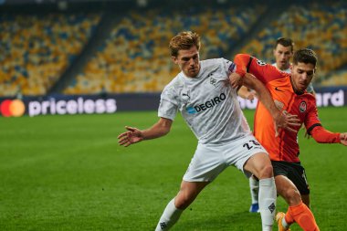 KYIV, UKRAINE - 3 Kasım 2020 UEFA Şampiyonlar Ligi B Grubu FC Shakhtar-Borussia Monchengladbac futbol karşılaşmasında Süleyman Malikânesi