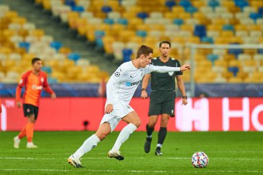 KYIV, UKRAINE - NOVEMBER 3, 2020: Florian Christian Neuhaus UEFA Şampiyonlar Ligi B Grubu FC Shakhtar - Borussia Monchengladbac