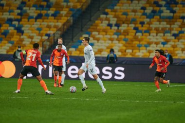 KYIV, UKRAINE - NOVEMBER 3, 2020: Florian Christian Neuhaus UEFA Şampiyonlar Ligi B Grubu FC Shakhtar - Borussia Monchengladbac