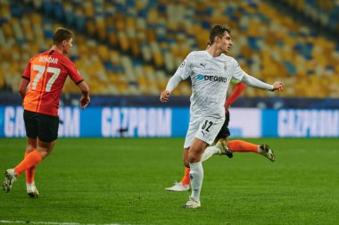 KYIV, UKRAINE - NOVEMBER 3, 2020: Florian Christian Neuhaus UEFA Şampiyonlar Ligi B Grubu FC Shakhtar - Borussia Monchengladbac