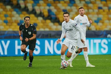 KYIV, UKRAINE - NOVEMBER 3, 2020: Florian Christian Neuhaus UEFA Şampiyonlar Ligi B Grubu FC Shakhtar - Borussia Monchengladbac